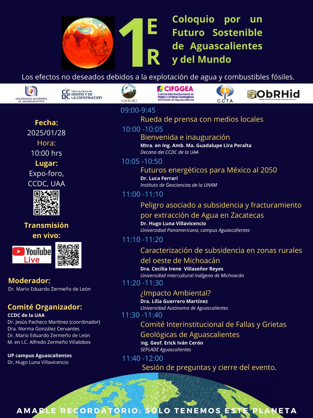 1er Coloquio por un Futuro Sostenible de Aguascalientes y del Mundo